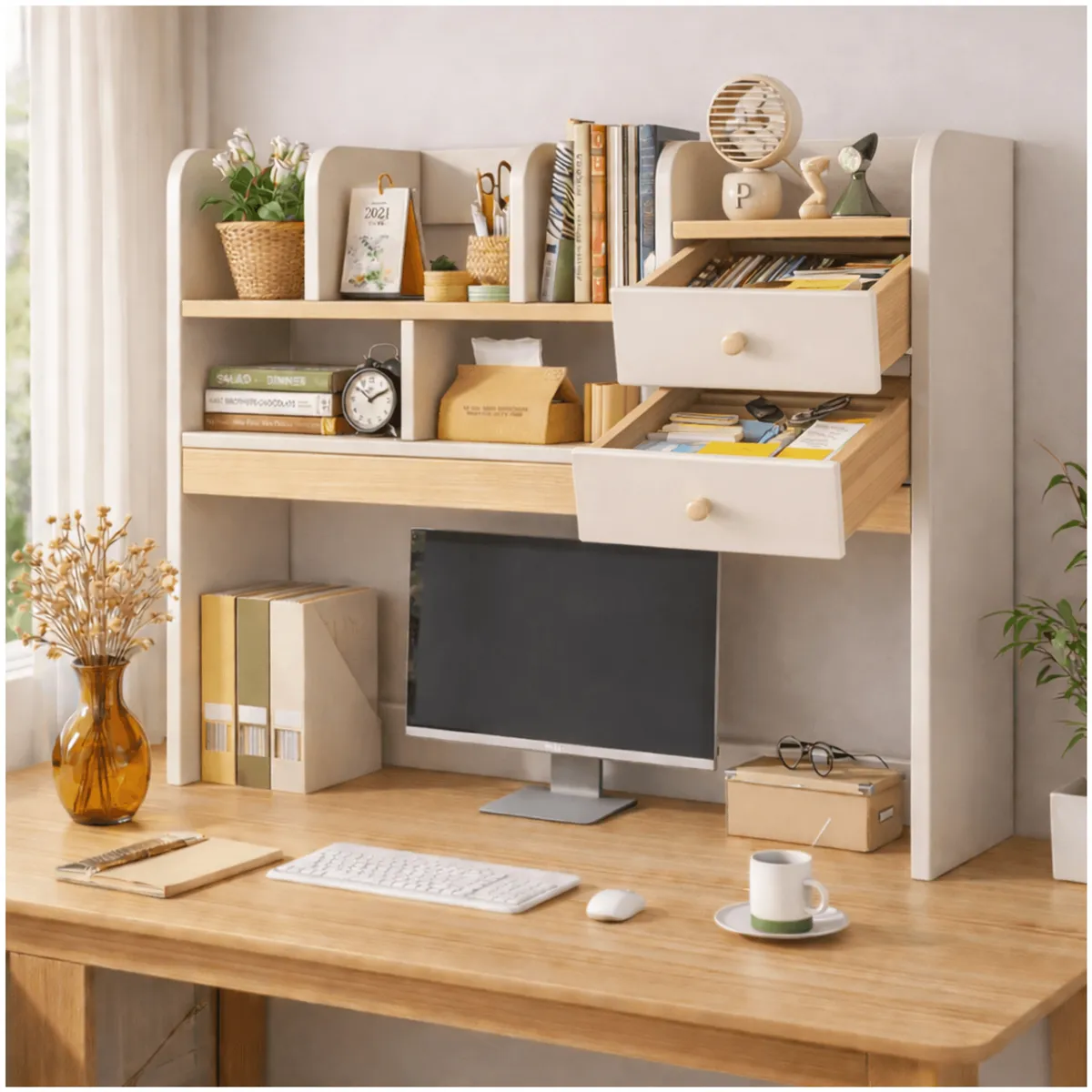 HOMER DESIGN - Organizador De Escritorio Multifuncional Estanteria Repisa