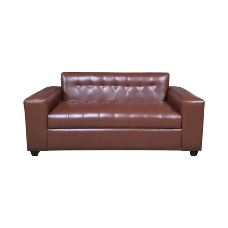 DISEÑOS VALESTRINI - SOFA TRES CUERPOS ECOCUERO CAFE