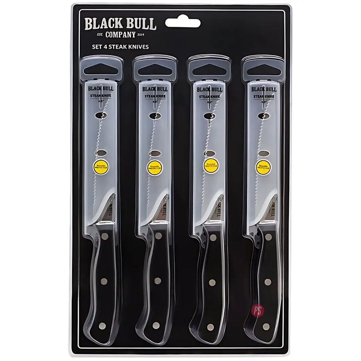 BLACK BULL - Set 4 Cuchillos Steak Corte Y Estilo Premium Black Bull - PS