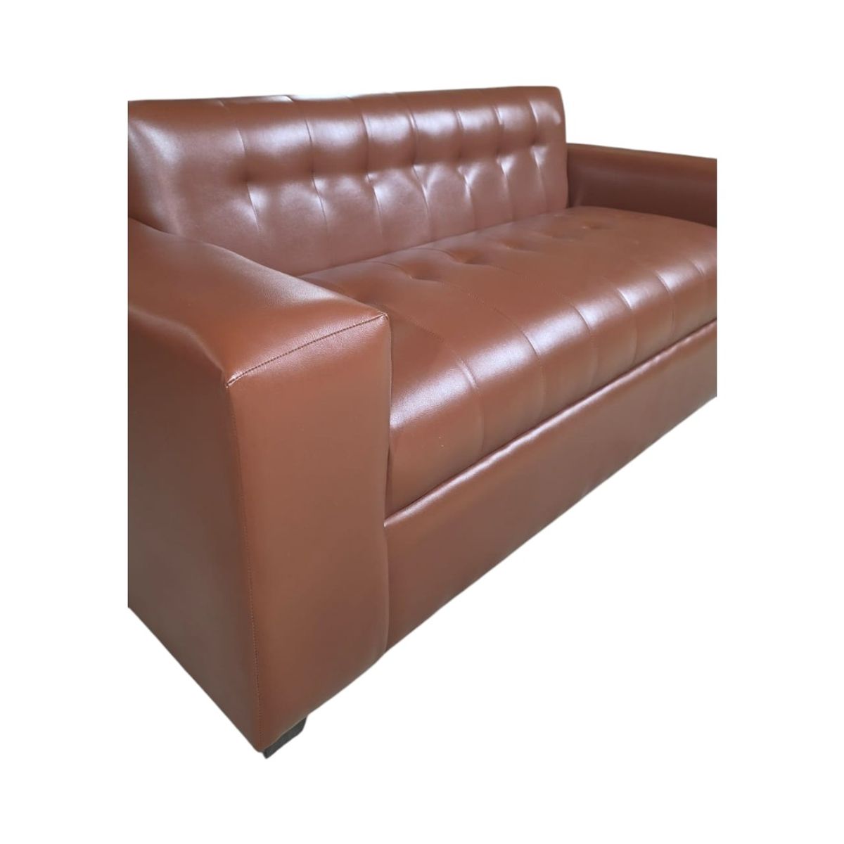 DISEÑOS VALESTRINI - SOFA DOS CUERPOS ECOCUERO CAFE