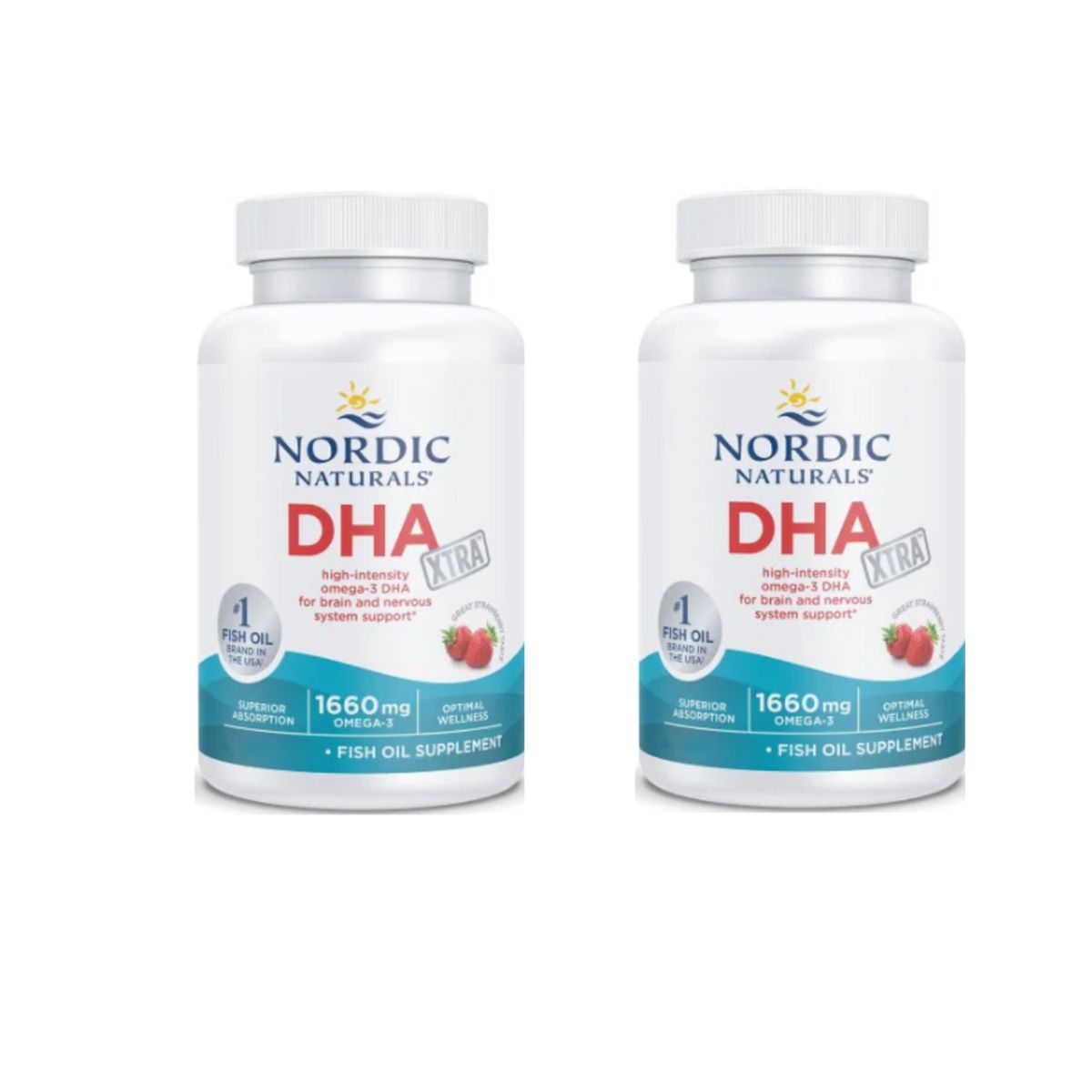 ORTOMOLECULAR - Pack x 2 DHA XTRA 1660mg 60 Softgel Nordic Naturals