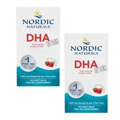 ORTOMOLECULAR - Pack x 2 DHA XTRA 1660mg 60 Softgel Nordic Naturals