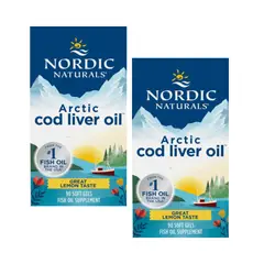 ORTOMOLECULAR - Pack x 2 Aceite de Higado de Bacalao 750mg 90 softgel Nordic Naturals