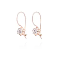 JB JOYAS BARON - Aros Oro Miel 18kt Colgante Circón