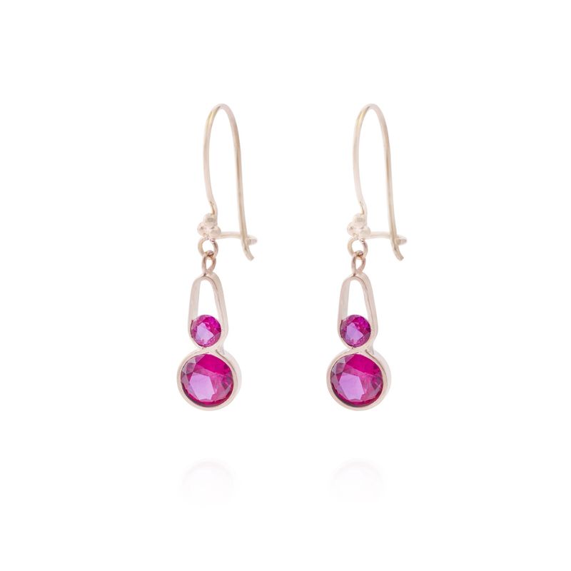 JB JOYAS BARON - Aros Oro Miel 18kt Degrade Rubí