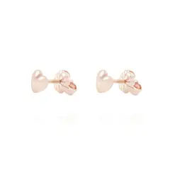 JB JOYAS BARON - Aros Oro Miel 18kt Corazón