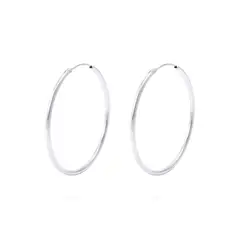 JB JOYAS BARON - Aros de Plata Esterlina Argollas Grandes Lisas