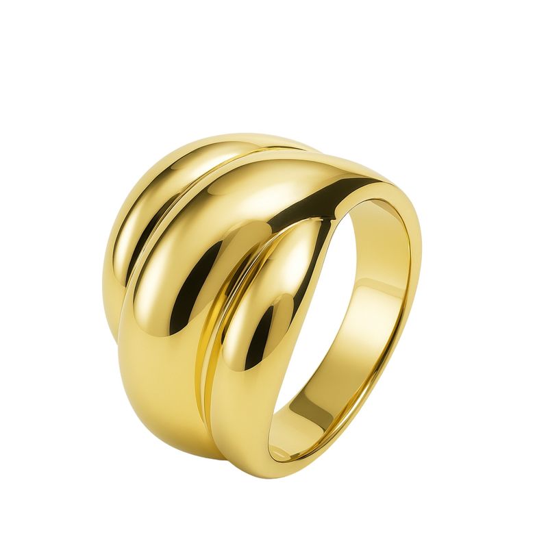 JB JOYAS BARON - Anillo Revestido en Oro 18kt Triple Liso