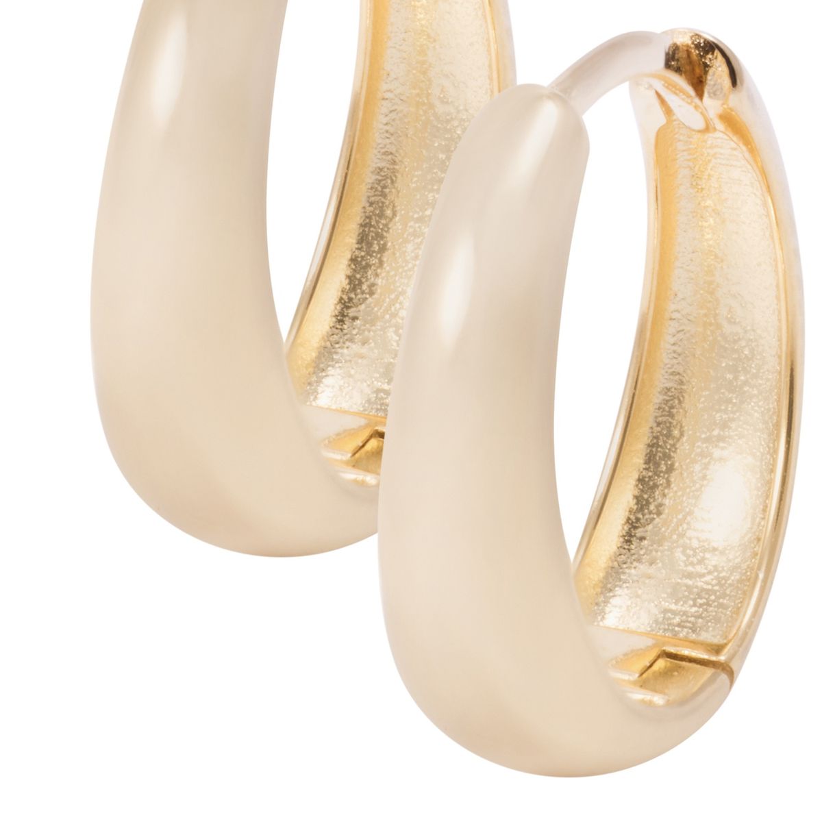 JB JOYAS BARON - Aros de Plata Esterlina Argollas Lisas Revestido en Oro 18kt