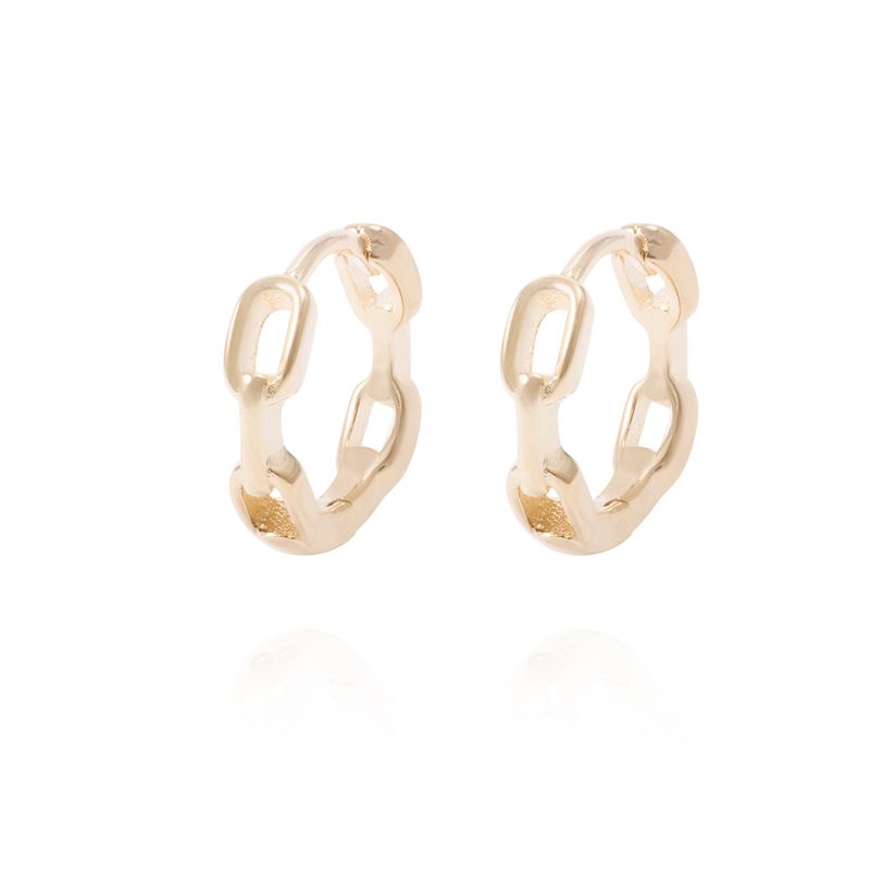 JB JOYAS BARON - Aros Revestidos en Oro 18kt Argollas Cadena