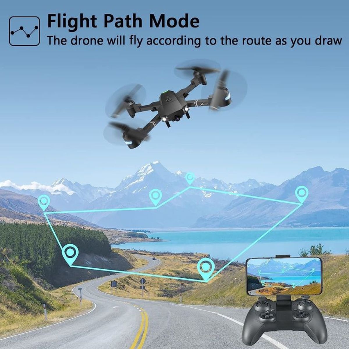 GENERICO - DRONE 4K CAMARA ULTRA HD WIFI PLEGABLE CONTROL REMOTO