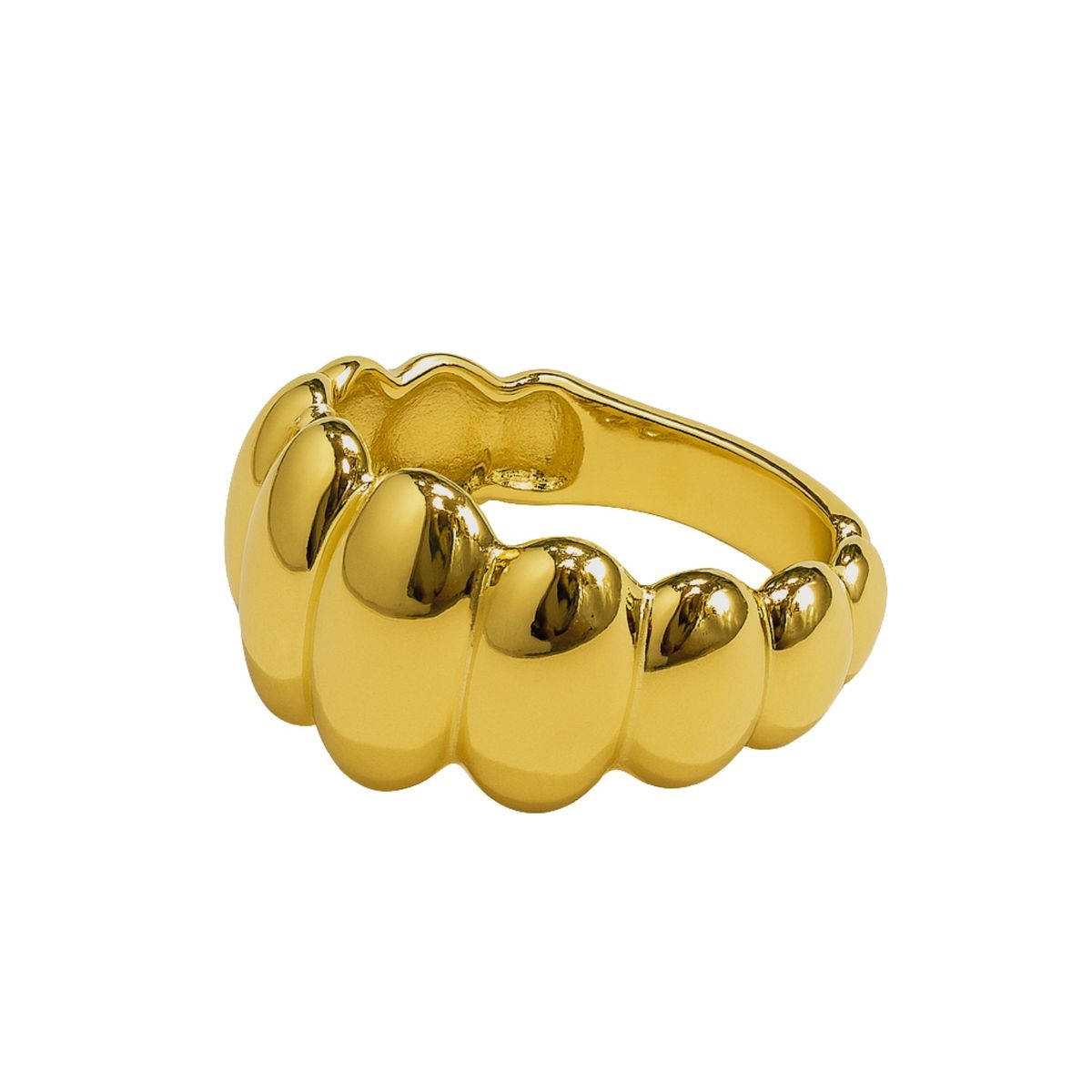 JB JOYAS BARON - Anillo de Plata Esterlina 925 Bullet revestido en Oro 18kt