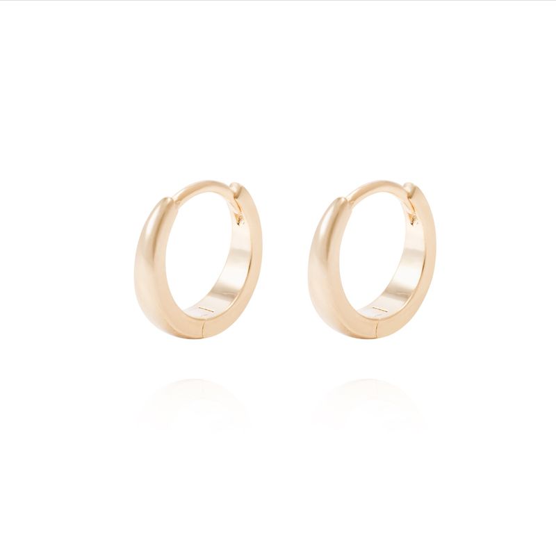 JB JOYAS BARON - Aros Revestidos en Oro 18kt Argollas Pequeñas Lisas