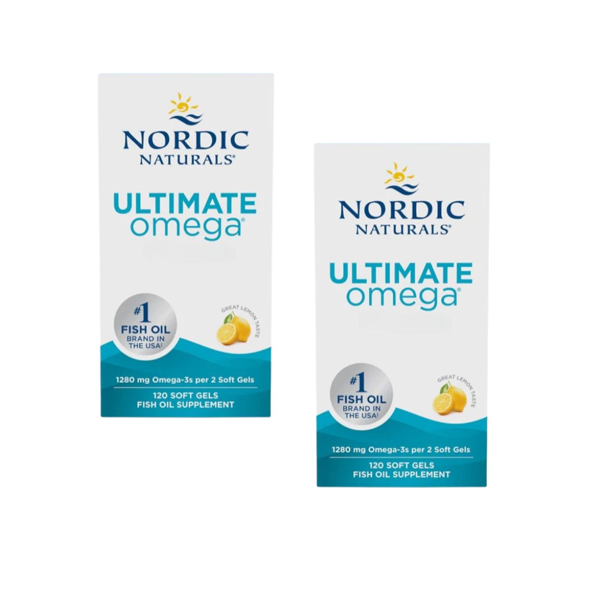 ORTOMOLECULAR - Pack x 2 Ultimate Omega 3 1280mg 120 Softgel Nordic Naturals