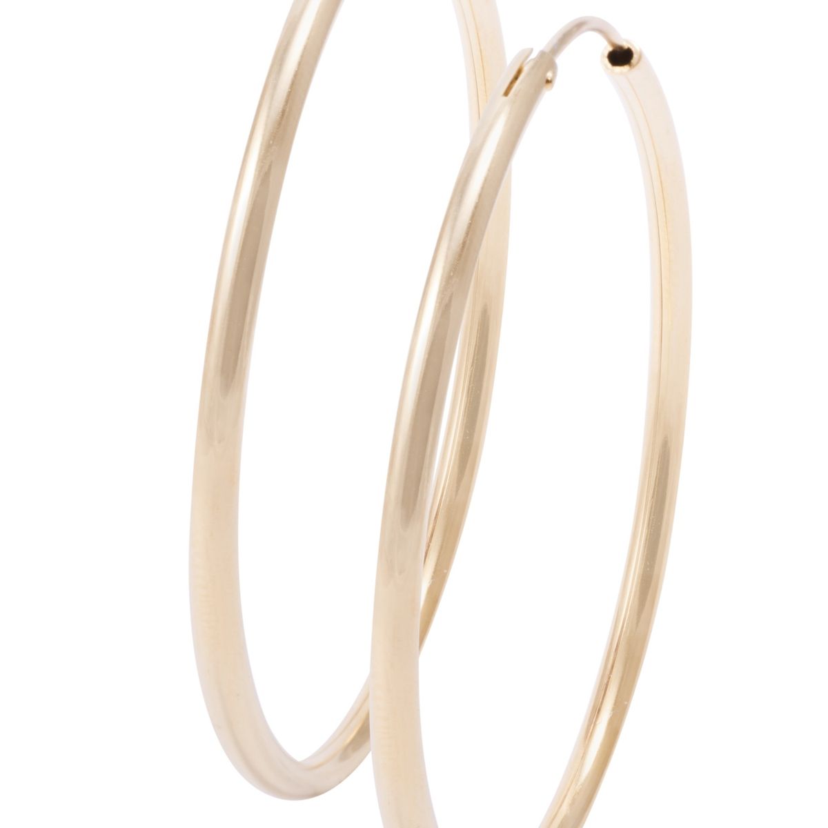 JB JOYAS BARON - Aros Revestida en Oro 18kt Argollas Grandes Lisas