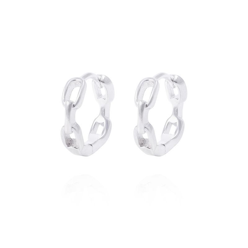 JB JOYAS BARON - Aros de Plata Esterlina Argollas Cadena