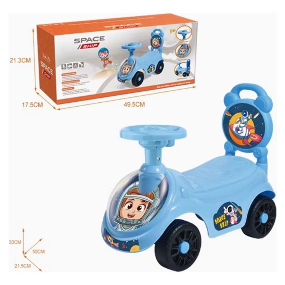 GENERICO - Correpasillo Caminador Andador Auto Montable Para Niños Bocina