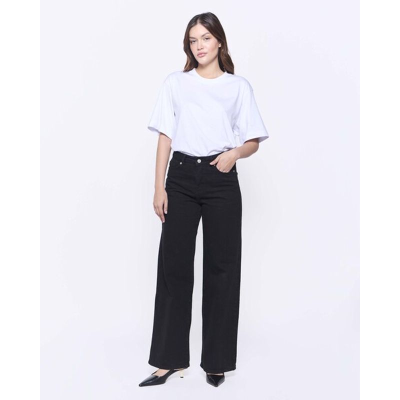AMEN LEATHER - Jeans Wide Sofia