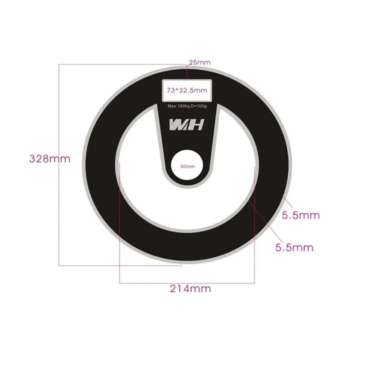 GENERICO - Báscula Electrónica Personal Hasta 180kg Balanza Xs-2021a