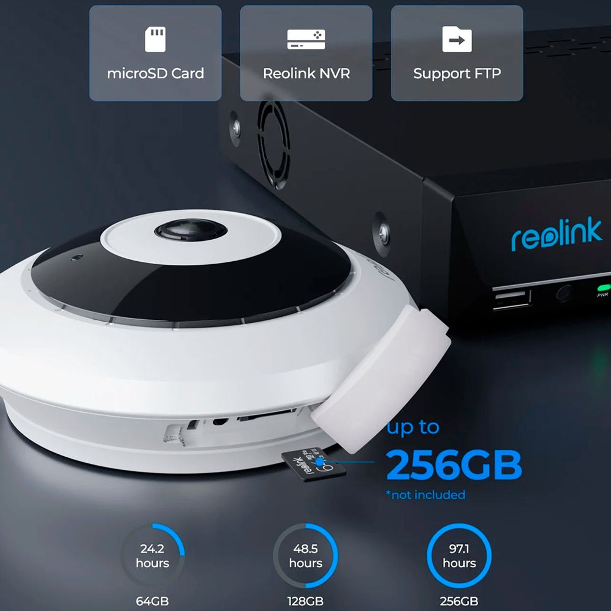 REOLINK - Cámara de Seguridad FE-W Panorámica 360° 2K Reolink - Blanco