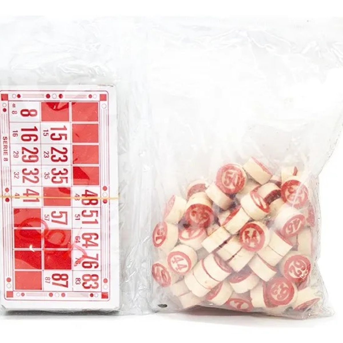 GENERICO - Juego  48 Cartones Numeros Madera Bingo