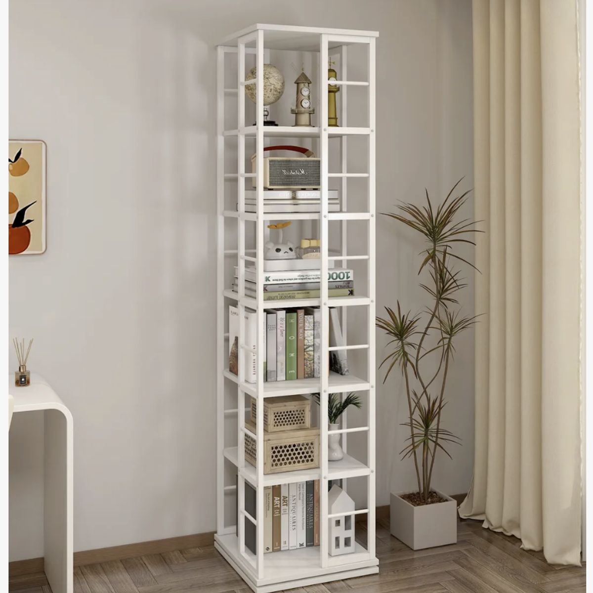 HOMER DESIGN - Biblioteca Librero Giratorio Organizador De Libros 190cm