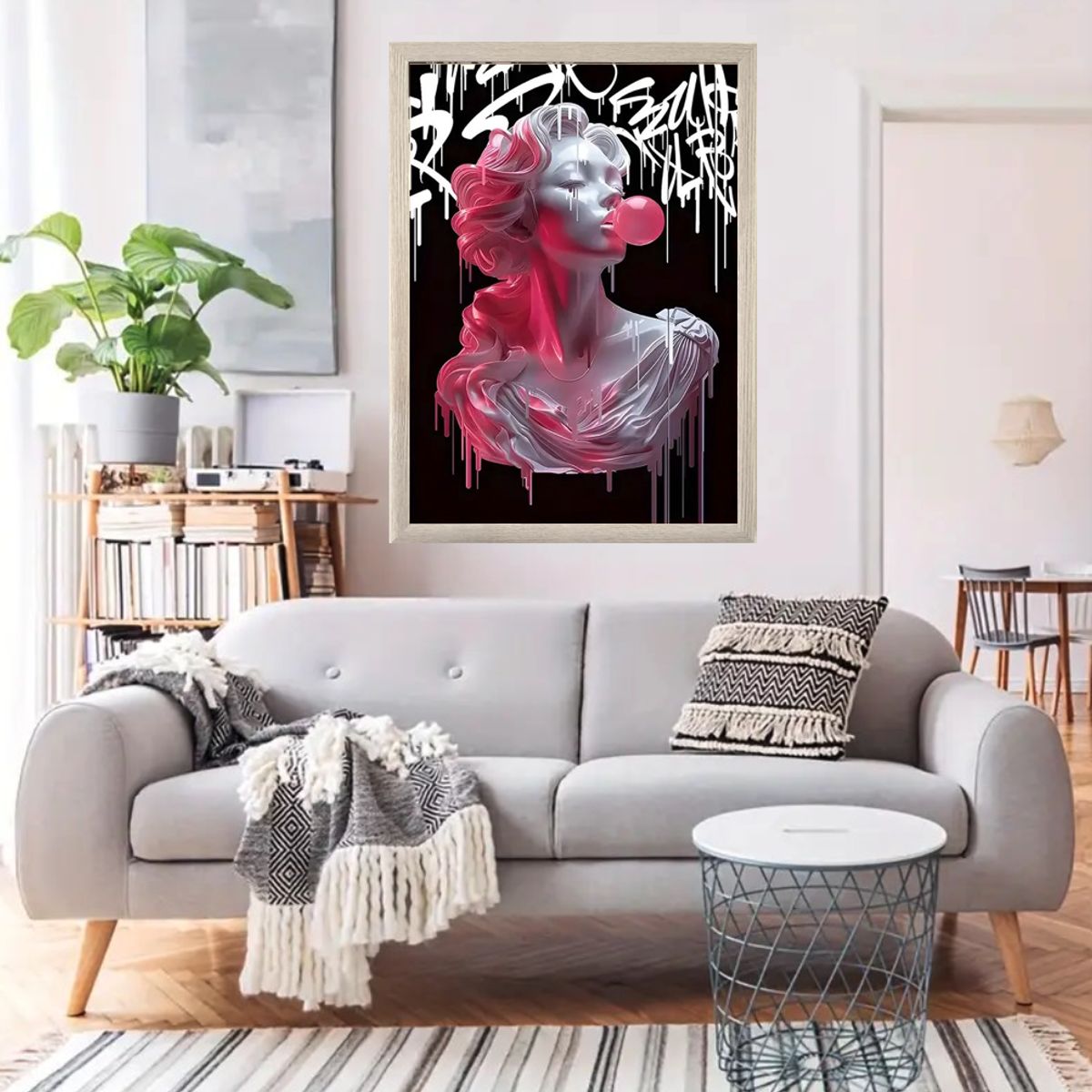 GENERICO - Cuadro decorativo Elegante moderno estilo urbano con graffiti Neoclasico 75 X 55