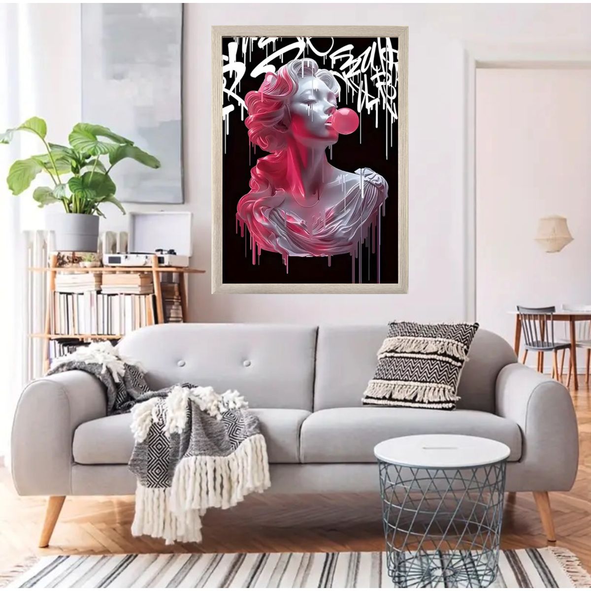 GENERICO - Cuadro decorativo Elegante moderno estilo urbano con graffiti Neoclasico 75 X 55