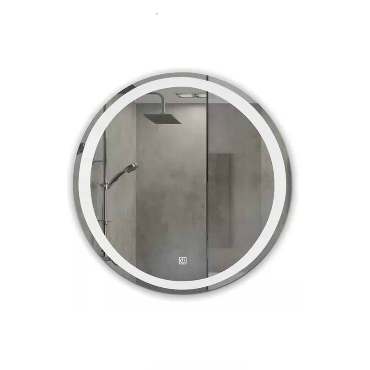 GENERICO - Espejo Redondo LED con Touch Joytek 60x60cm Marco Plateado