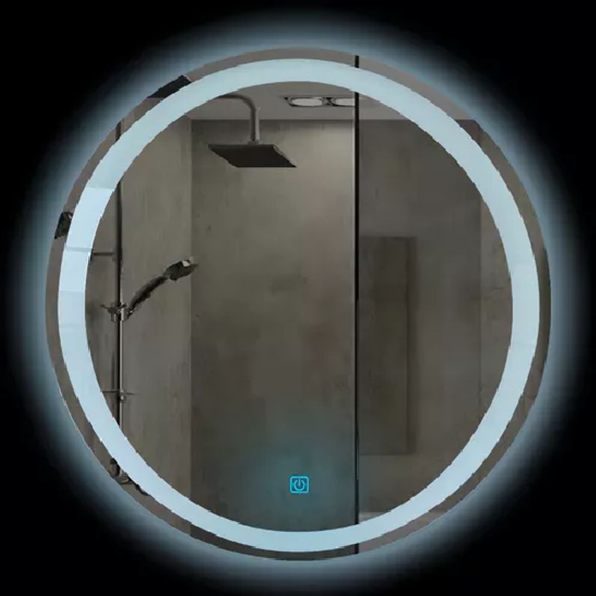 GENERICO - Espejo Redondo LED con Touch Joytek 60x60cm Marco Plateado