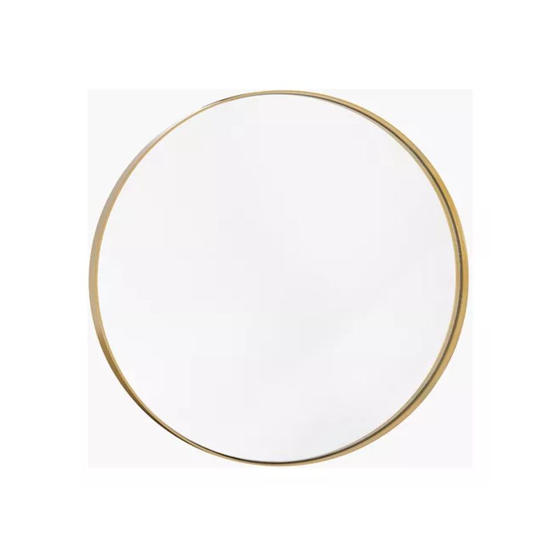 GENERICO - Espejo Redondo Lugano 80cm Diámetro Dorado