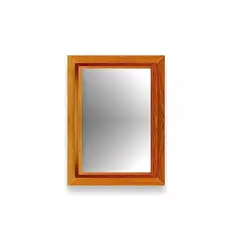 GENERICO - Espejo de Pared Decorativo Diseño Madera Color Marco Marrón Oscuro