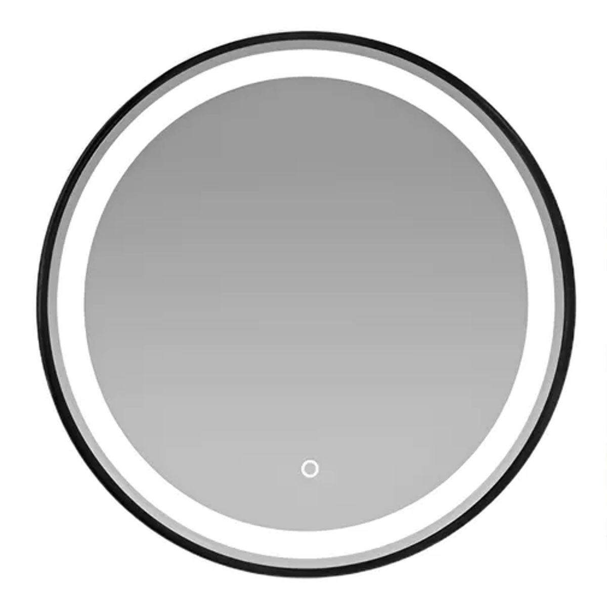 GENERICO - Espejo Circular Taumm 60cm 3 Luces LED Borde Negro