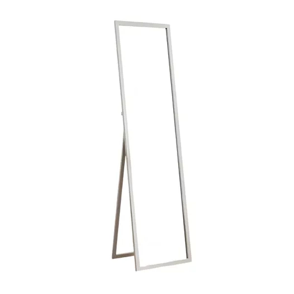 GENERICO - Espejo Cuerpo Entero 150x40cm Base Plegable Estilo Japonés Blanco