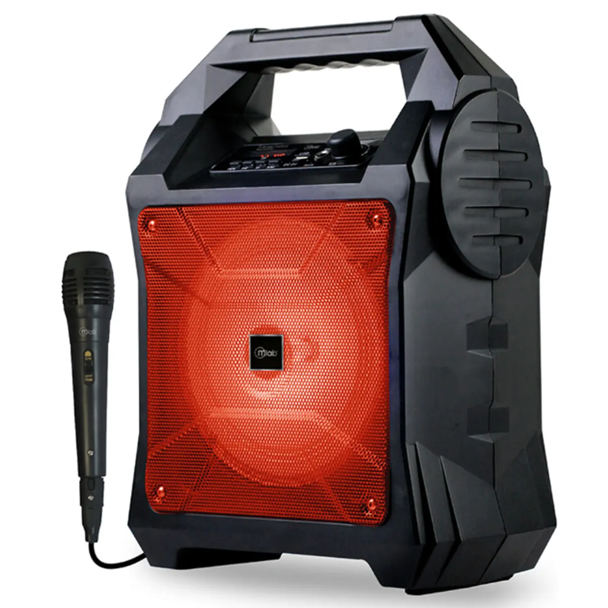 MICROLAB - Parlante Portatil Inalambrico Bluetooth Suitcase Outdor Rojo