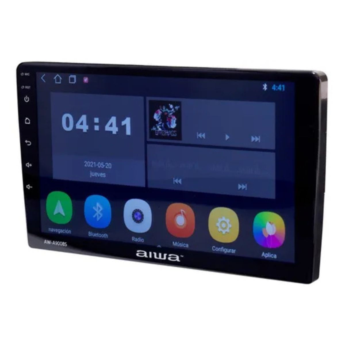 AIWA - RADIO CON PANTALLA TACTIL PARA EVHICULO AIWA AW-A900BS ANDORID NEGRO