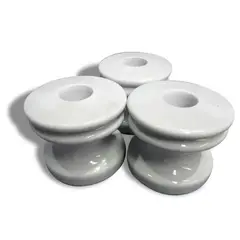 GENERICO - Aislador porcelana tipo carrete 57x54mm 10 unidades