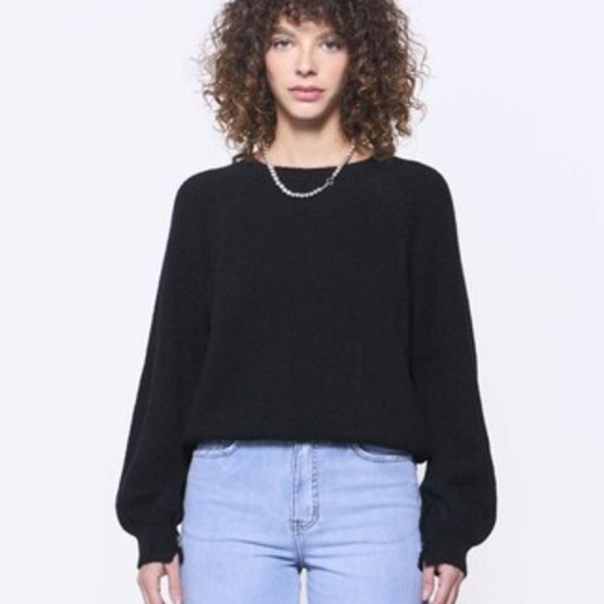 AMEN LEATHER - Chaleco Sol Baby Alpaca Negro