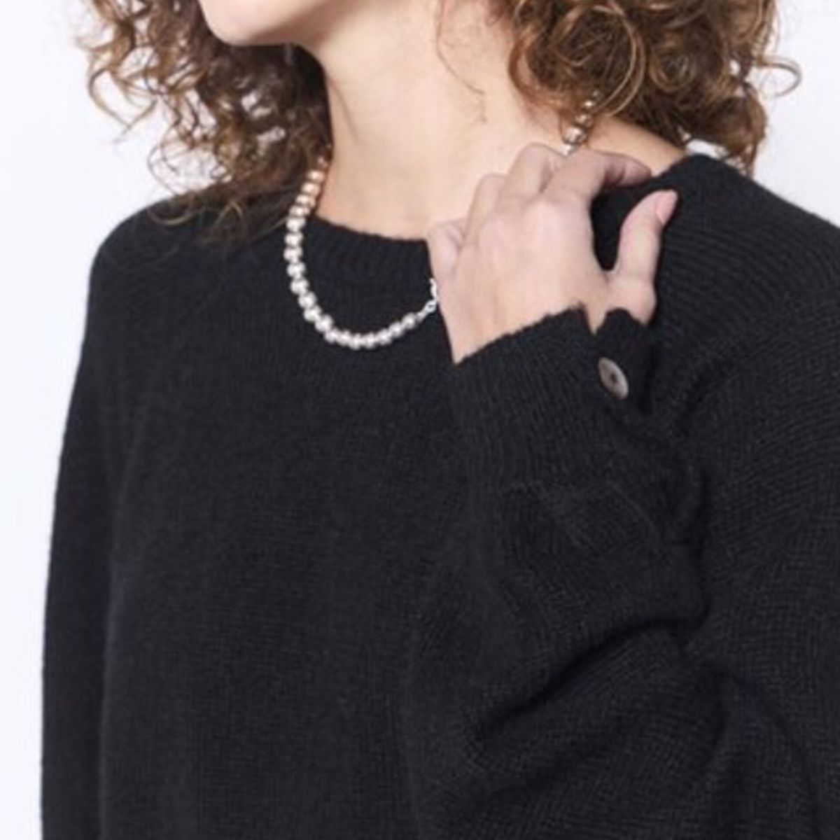 AMEN LEATHER - Chaleco Sol Baby Alpaca Negro