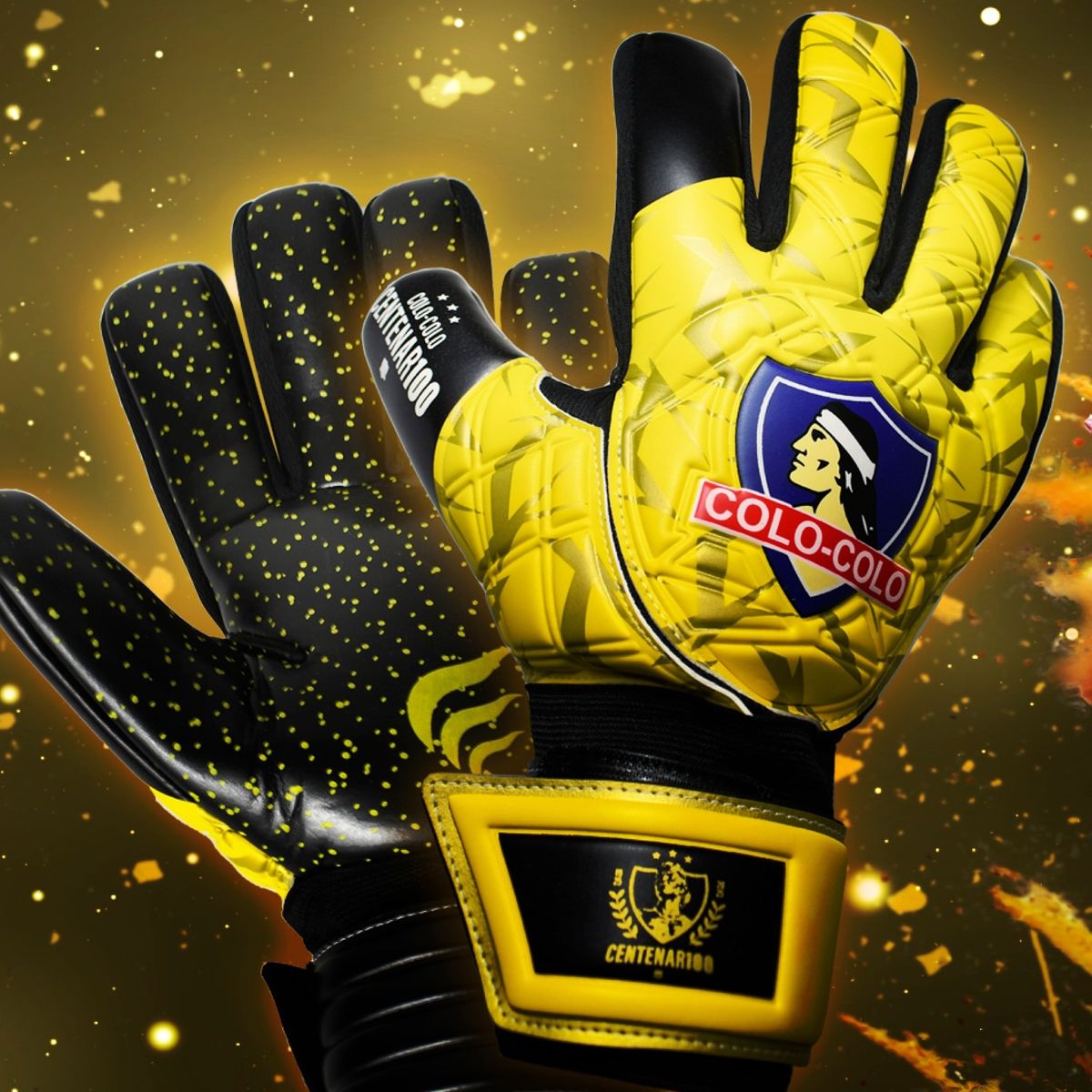 OLYMPUS - Guantes Arquero Portero Futbol Niños Olymphus Colo Colo