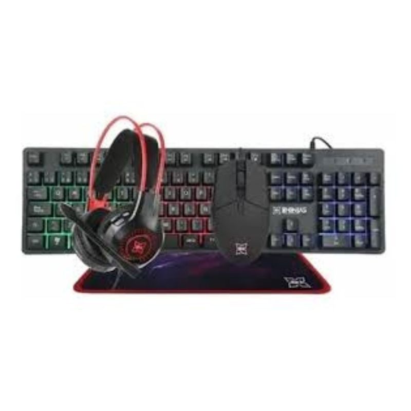 FIDDLER - Kit Gamer IMC 406 con Teclado, Mouse, Audífonos y Mousepad