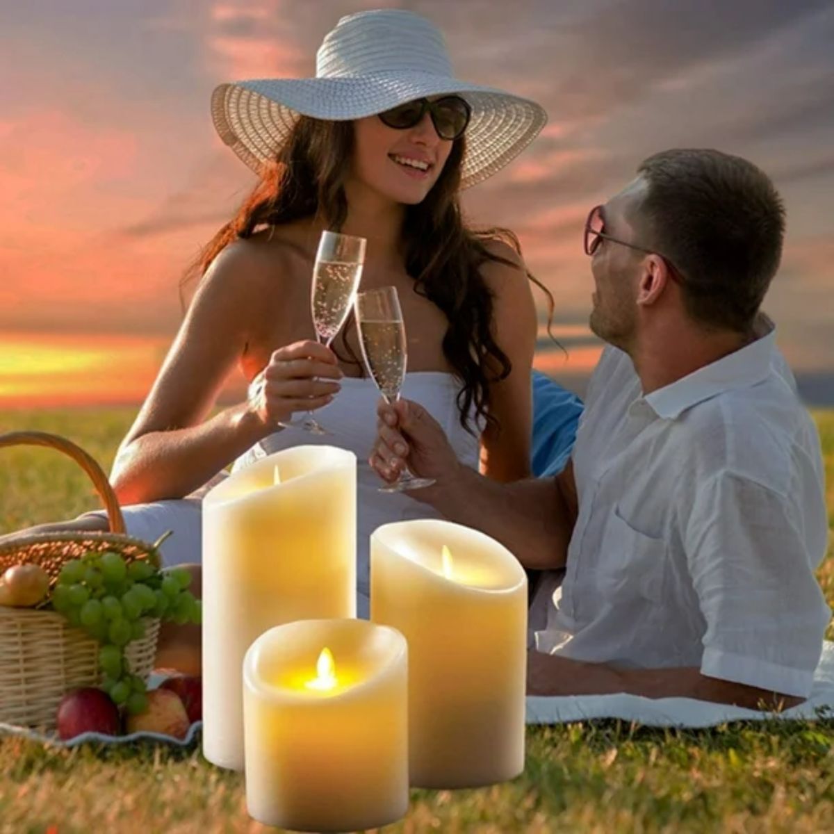 MOVI - Set de 3 Velas LED Decorativas con Control Remoto