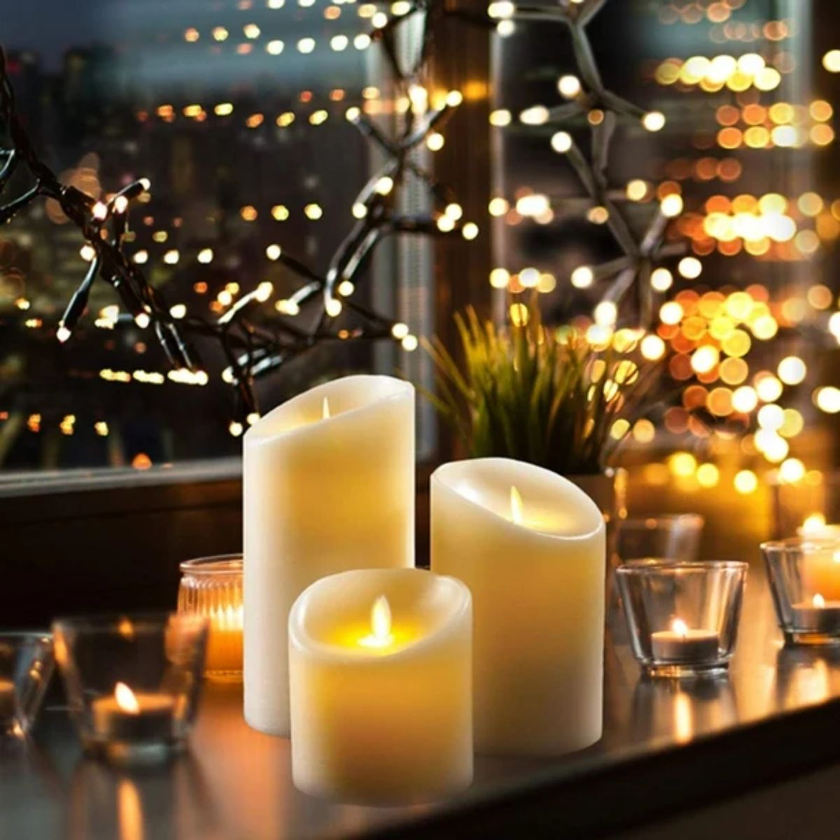MOVI - Set de 3 Velas LED Decorativas con Control Remoto
