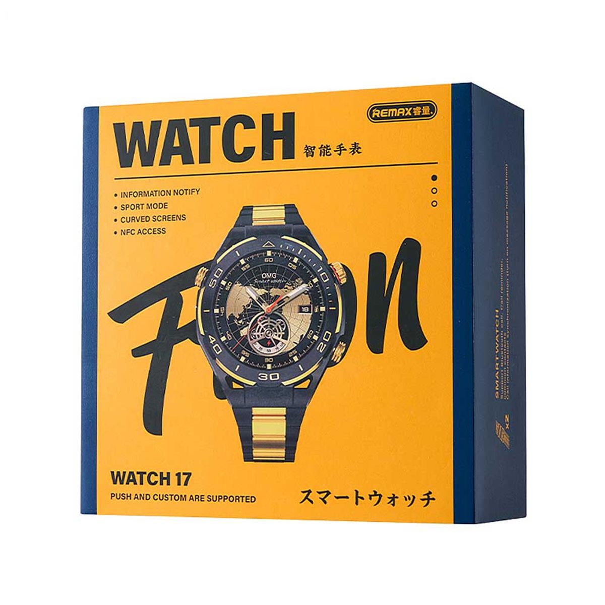 REMAX - Smartwatch Remax WATCH17  Black & Gold Edition