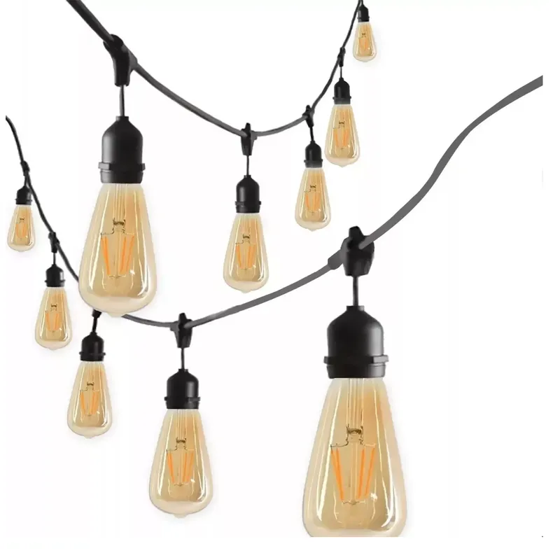 GENERICO - Guirnalda 10 Metros electrica con ampolletas E27 LED