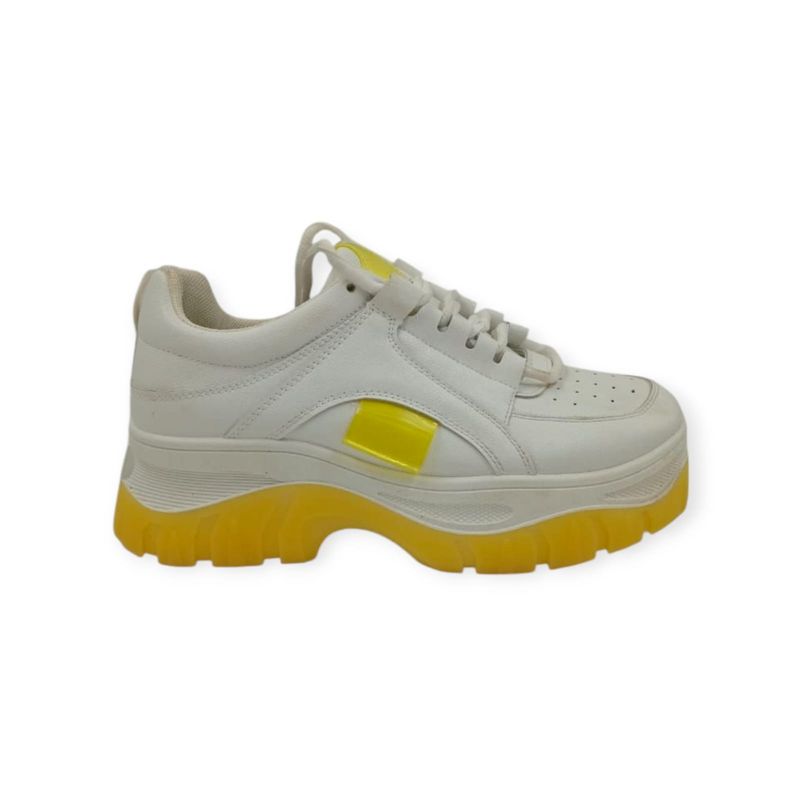 HERIEL - Zapatilla Blanca Plataforma Mujer