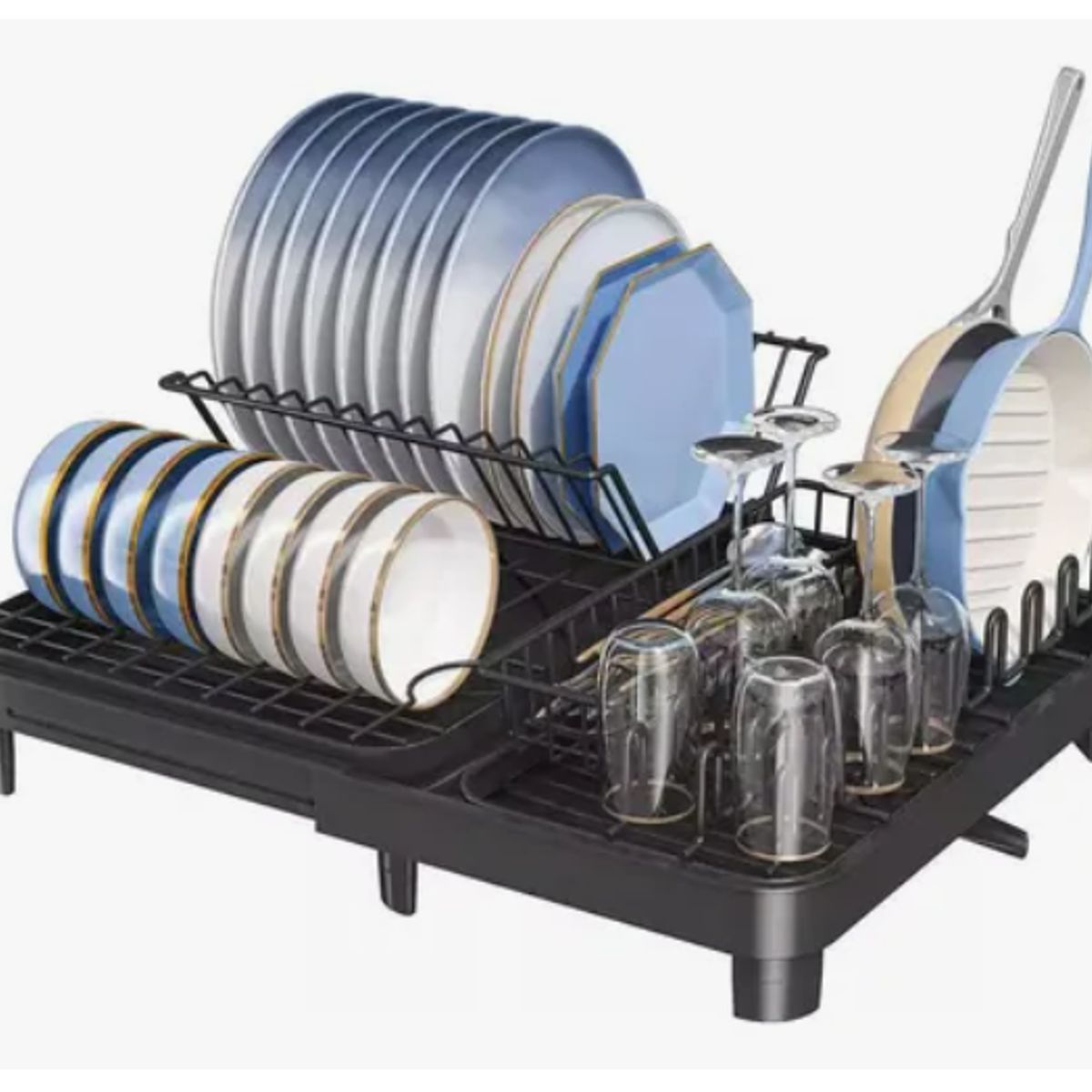 GENERICO - Secador Escurridor De Loza Platos Inoxidable Expandible