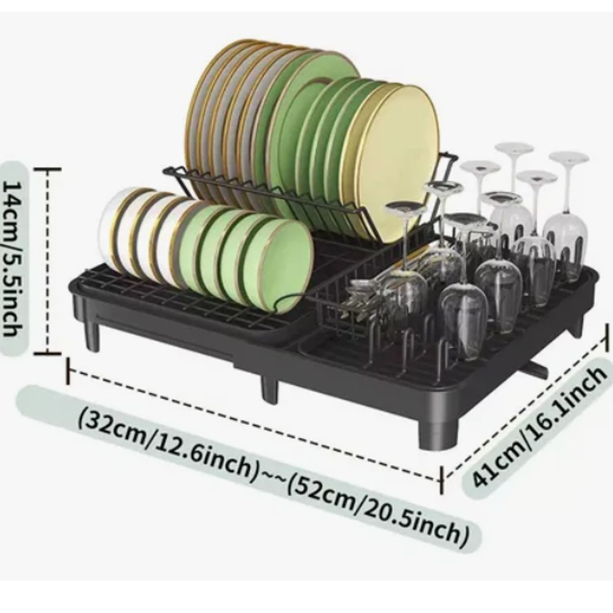 GENERICO - Secador Escurridor De Loza Platos Inoxidable Expandible