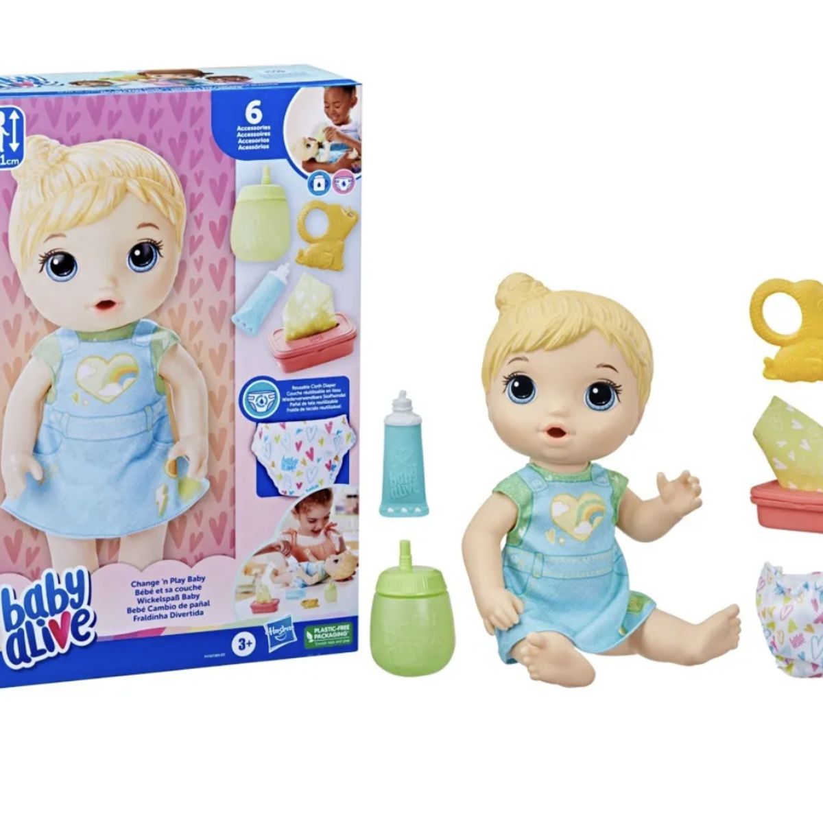HASBRO - Baby Alive - Muñeca Bebé Cambio De Pañal - Rubia