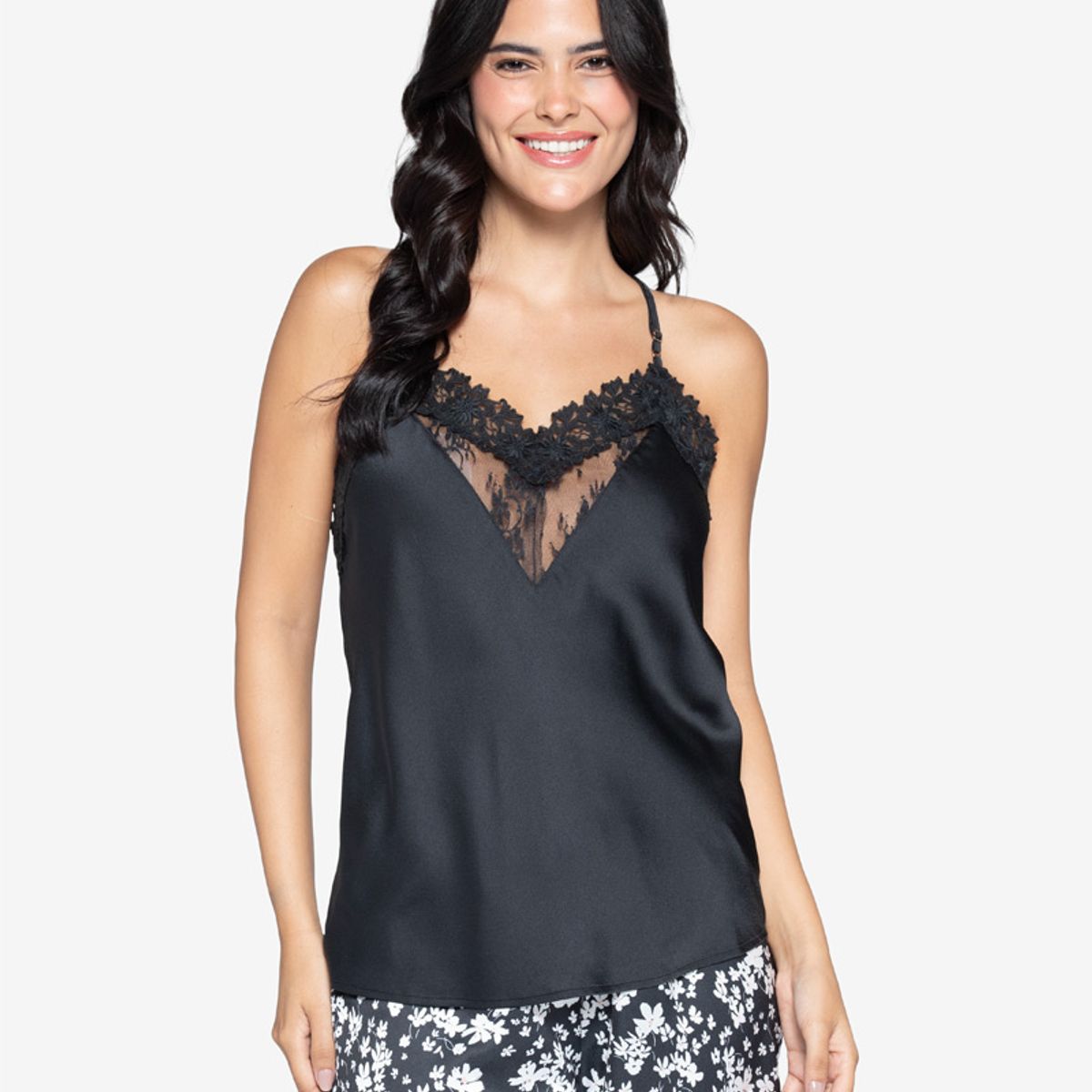 LADY GENNY - Pijama Satín Floral Mujer